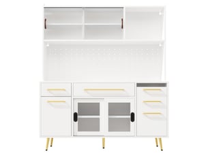 Buffet 1 porte(s) 2 tiroir(s) <strong>RAUMIO</strong> <strong></strong> coloris blanc