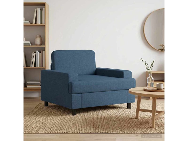  Vidaxl fauteuil bleu tissu  - Conforama B