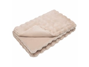 Couverture décorative, couverture antidérapante en fausse de lapin olite beige shl43788