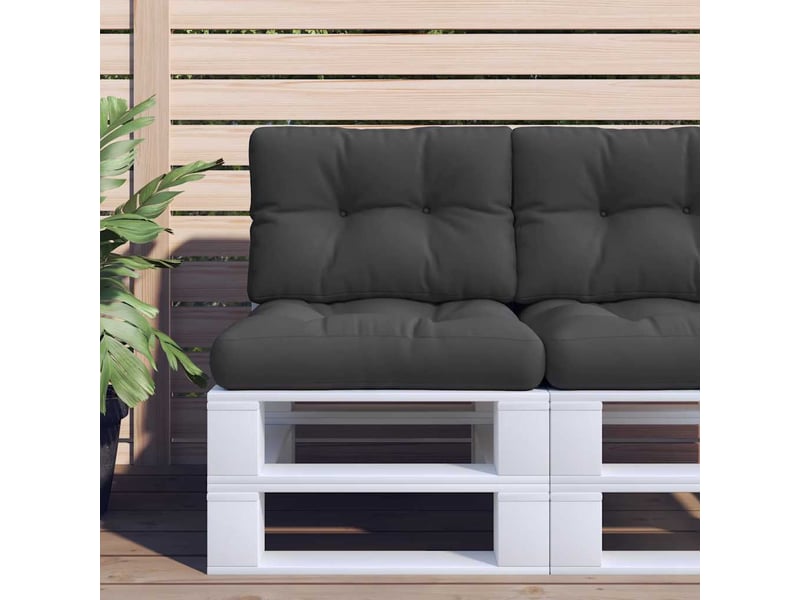  Coussin de palette, coussin de chaise, coussin de canapé noir 50x40x12 cm tissu cf55408  - Conforama B