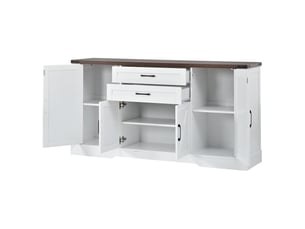 Buffet 4 porte(s) 2 tiroir(s) WISHDOR - 160 cm coloris blanc