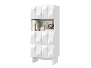 Vitrine coloris blanc 1 étagère(s) TCQPZ - 60.5 cmx135.5 cm
