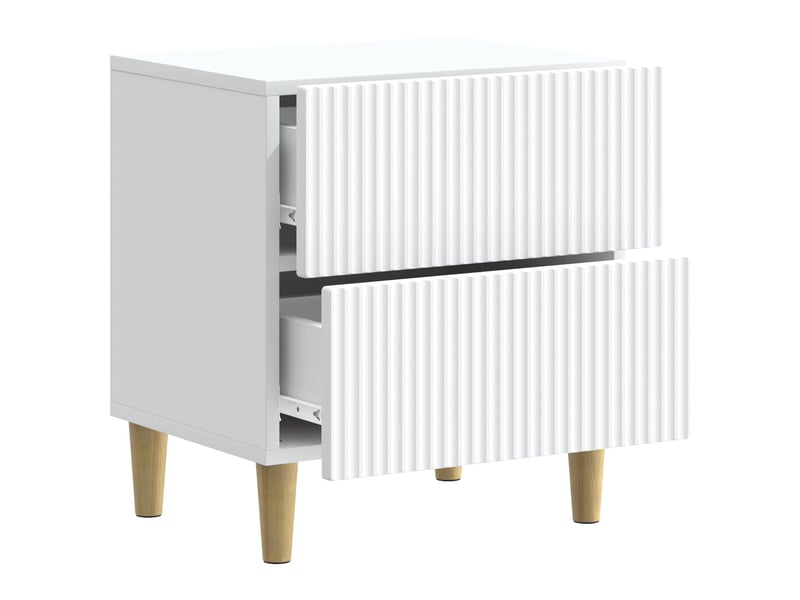 Table de chevet - cabinet de chevet - table de nuit 2 pièces blanc 43 x 34,5 x 48 cm  - Conforama E