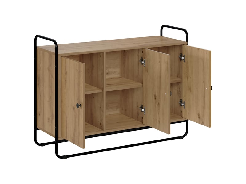  Buffet salon, buffet de rangement chêne artisanal 102x35x75 cm bois d'ingénierie shl55467  - Conforama C