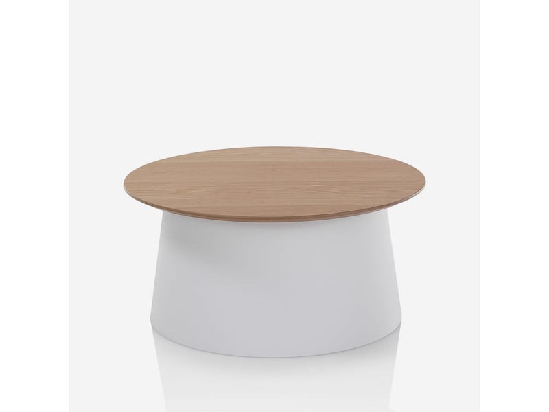  Table de salon ronde avec plateau en mdf marus b - blanc  - Conforama A