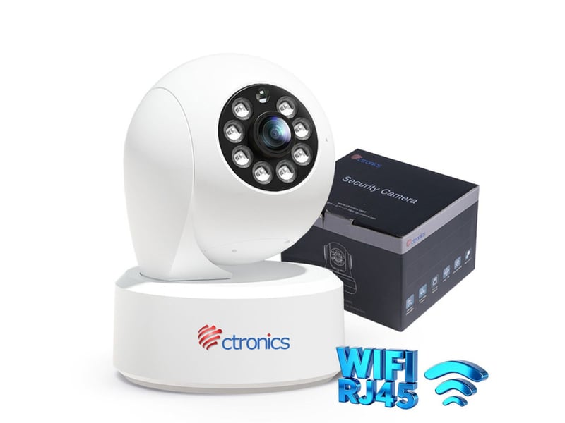  Caméra wifi intérieure ptz 2.5k 4mp vision nocturne couleur 20 m détection humaine audio bidirectionnel  - Conforama A