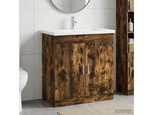 Ensemble de mobilier de salle de bain chêne fumé shl9097