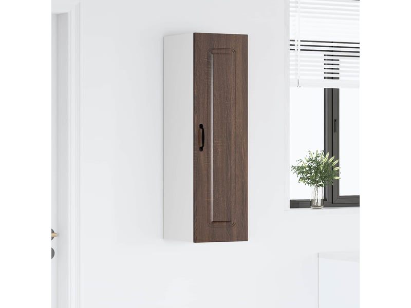 Meuble mural de cuisine | armoire de cuisine chêne brun 30x31x100cm - Conforama D