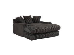 Canapé droit,canapé simple confortable en velours côtelé avec 3 oreillers moelleux,125x155x63,noir