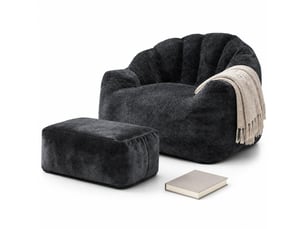 Canapé droit compressé fixe <strong>MAISENTIEL</strong> <strong></strong> 1 place Velours noir