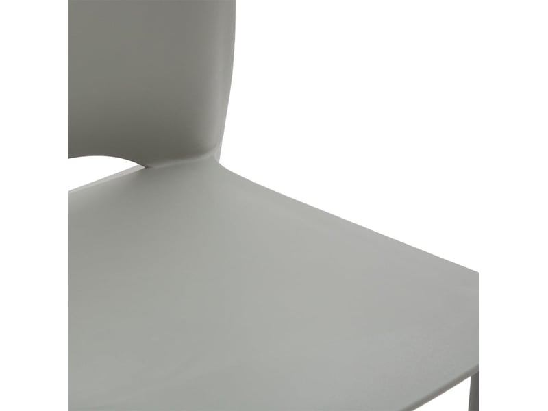  Lot de 4 chaises empilables en polypropylène lione - gris  - Conforama E
