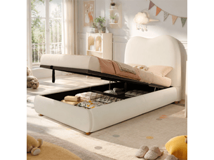 Lit coffre 90x200 cm <strong></strong>  <strong>Seren Glow</strong> coloris beige