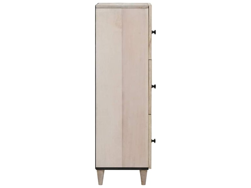  Haut armoire, meuble de rangement salon blanc 40 x 33 x 110 cm bois de manguier massif  - Conforama D