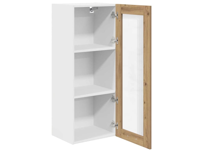  Meuble de rangement cuisine, armoire suspendue chêne artisanal 40x31x100cm shl2916  - Conforama E