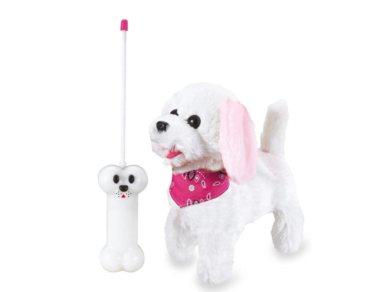 Trixi rc chien en peluche blancrosa 27mhz 460341 - Conforama C