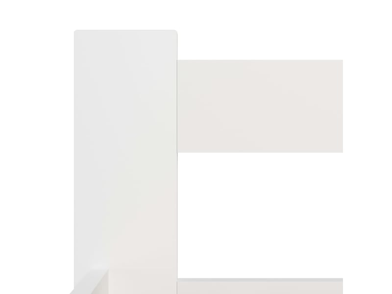  Lit double- lit adulte -  cadre de lit sans matelas blanc bois massif de pin 180x200 cm  - Conforama D