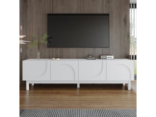 Meuble tv coloris blanc 169 cm 169x35x45.5cm