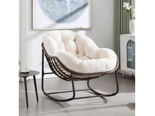 Fauteuil fixe <strong>MAISENTIEL</strong> <strong></strong> Velours côtelé blanc vendu A l'unité