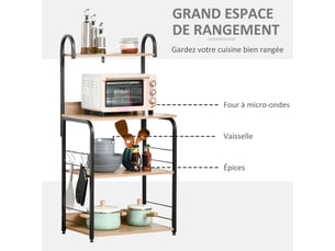 Etagère 60 cm coloris naturel <strong></strong> <strong></strong>