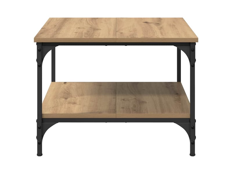  Table de chevet - table basse chêne artisanal 55 x 55 x 40 cm bois d'ingénierie  - Conforama E