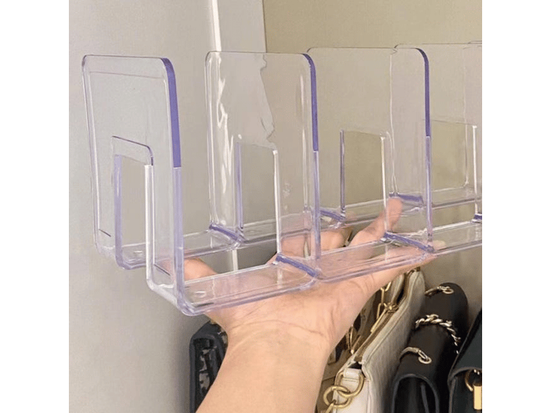  Organiseur de sac à main, support de rangement transparent pour sac à main, mini étagère pour sac à main (3 sections)  - Conforama E