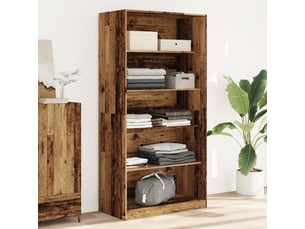 Garde-robe, armoire de rangement vieux bois 100x50x200 cm bois d'ingénierie shl6665