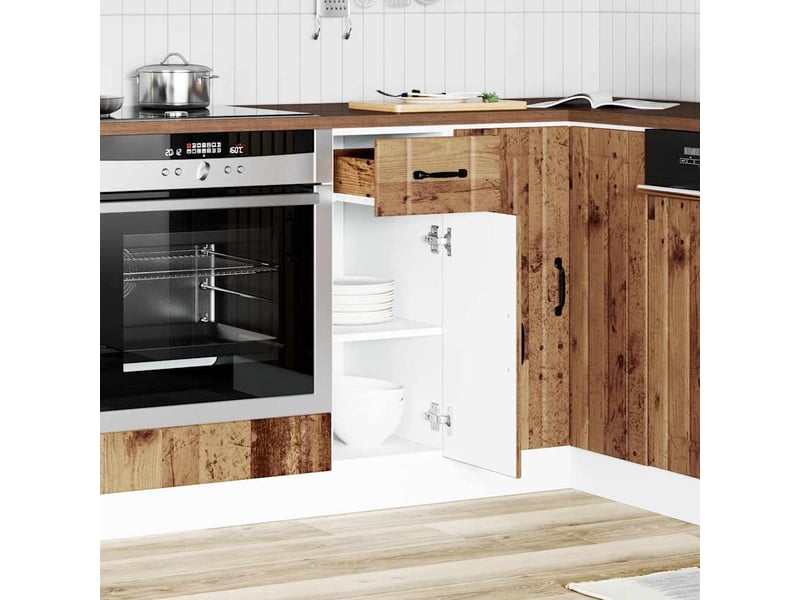  Meuble de rangement, armoire de cuisine lucca vieux bois bois ingénierie shl8071  - Conforama A