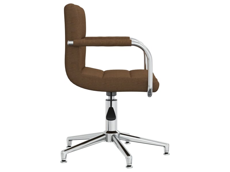 Chaise de bureau, chaise pivotante marron tissu cf27393 - Conforama D