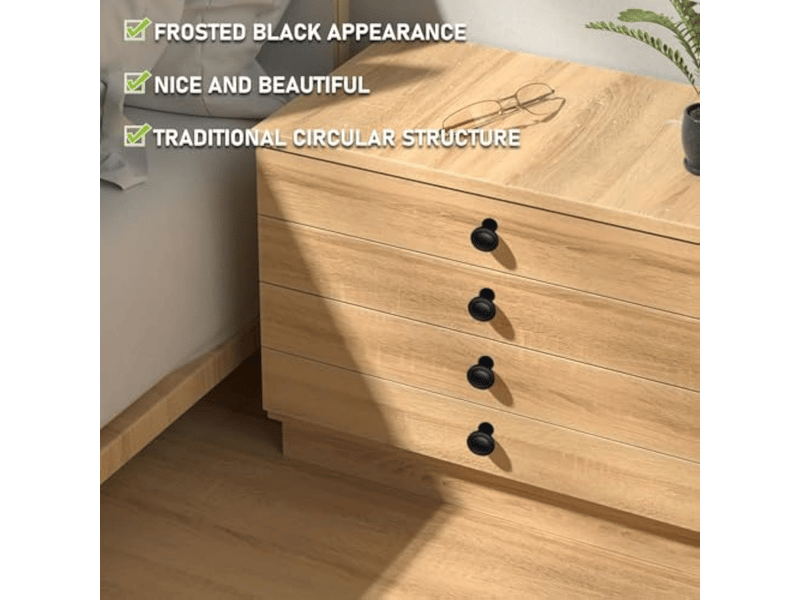  30 poignées pour armoires de cuisine, boutons de porte noirs mats, boutons pour meubles et poignées pour tiroirs.  - Conforama C
