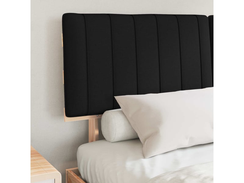  Lit double- lit adulte -  cadre de lit avec tête de lit rembourrée noir 160 x 200 cm  - Conforama B