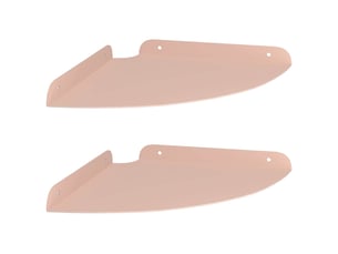 Lot de 2 étagères flottantes d'angle, étagères murales rose 24 x 24 x 2 cm cf41653
