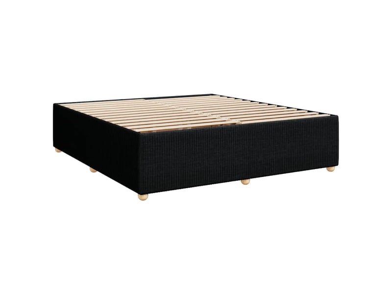 Lit double- lit adulte -  cadre de lit sans matelas noir 200x200 cm tissu  - Conforama B
