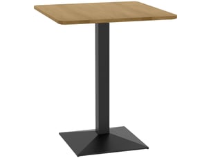 Table à manger carrée pour 2 personnes table de cuisine plateau effet bois piétement en acier marron foncé 70x70x75cm