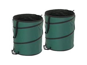 Sac à déchets de jardin 2x160 l, étanche, autoportant, couvercle zippé, réutilisable