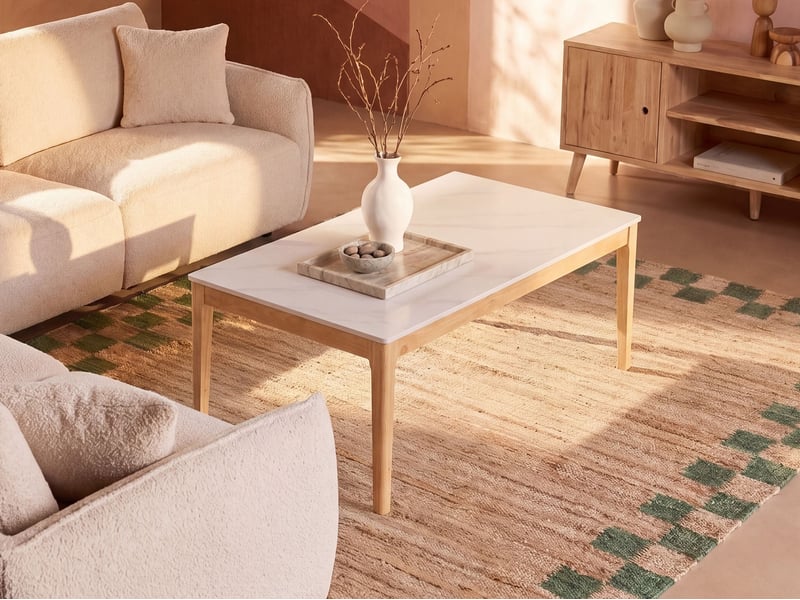  Table basse bonney marbre blanc  - Conforama B