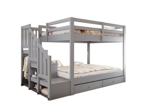 Lit superposé 140x200 cm OKWISH coloris gris