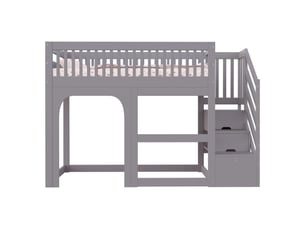 Lit mezzanine 90x200 cm <strong>DZMDIP</strong>  <strong></strong> coloris gris