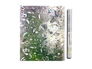 Film pour fenêtre film electrostatique protége intimité anti-uv décoratif  motif tulipes fleurs 45x200cm