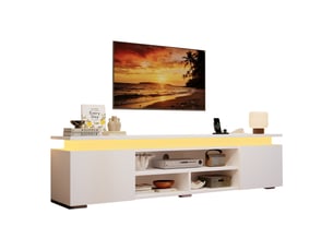 Meuble tv coloris blanc 180 cm <strong></strong> <strong></strong>