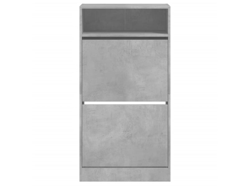  Meuble à chaussure, armoire à chaussures gris béton 60x34x116 cm bois d'ingénierie  - Conforama E