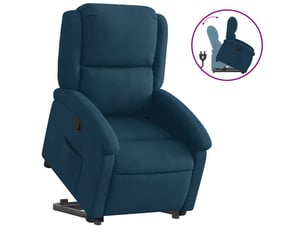 Fauteuil fixe  <strong></strong> Velours bleu