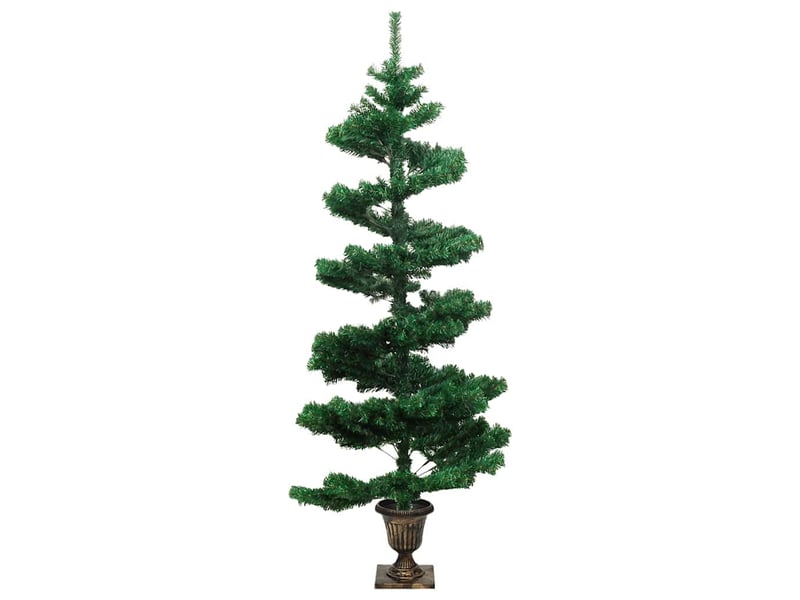  Sapin de noël - arbre de noël hélicoïdal pré-éclairé avec pot vert 120 cm pvc  - Conforama D