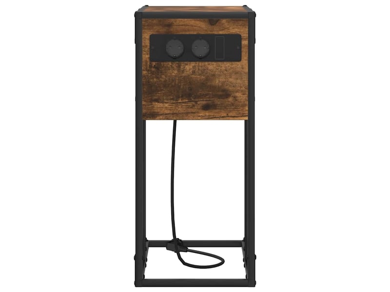  Table de chevet - cabinet de chevet - table de nuit chêne fumé 41,5 x 26 x 60,5 cm  - Conforama E
