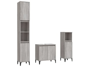 Ensemble de meubles de salle de bain 3 pcs sonoma gris cf63811