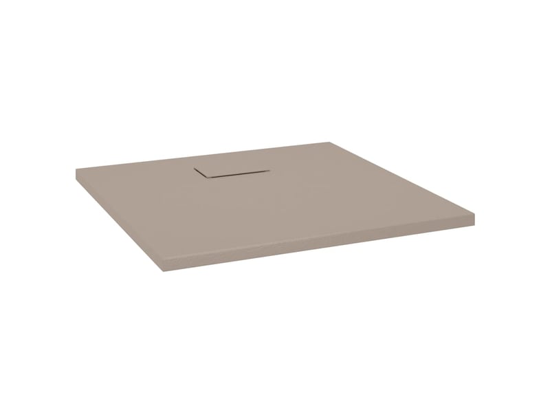  Receveur de douche base de douche bac de douche réceptacle de douche salle de bain toilette salle d’eau maison intérieur smc 80x80 cm marron 02_0001964  - Conforama B