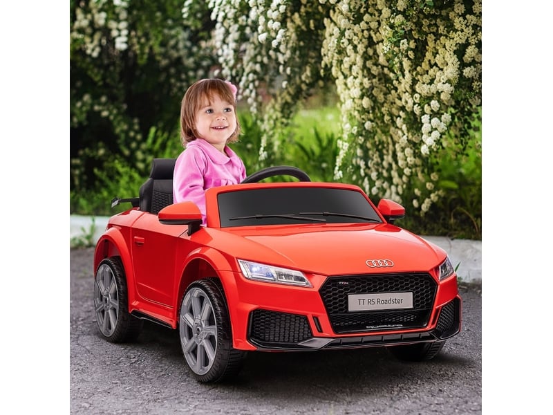  Voiture électrique enfant audi 12v 102x60x44 cm avec télécommande 2,4 g rouge  - Conforama B