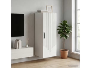 Armoire     <strong></strong> <strong></strong> coloris blanc largeur 33 cm