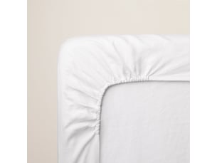 Drap housse en lin lavé légèrement froissé carlina