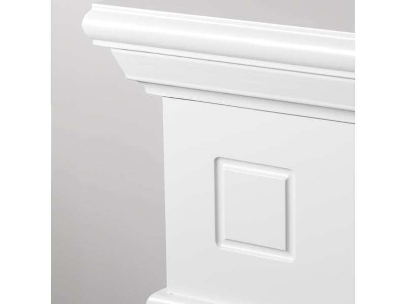 Cambridge - cadre de cheminée 110 x 100 x 36 cm, revêtement décoratif en mdf blanc - Conforama D