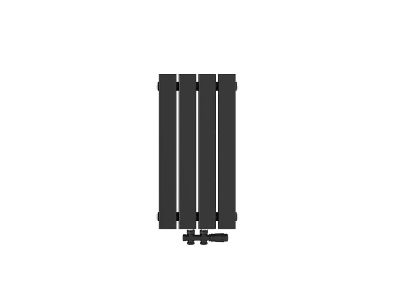 Emke radiateur à eau chaude, radiateur plat seule couche connexion centrale, montage mural vertical design, noir 60x30cm, 210w - Conforama A